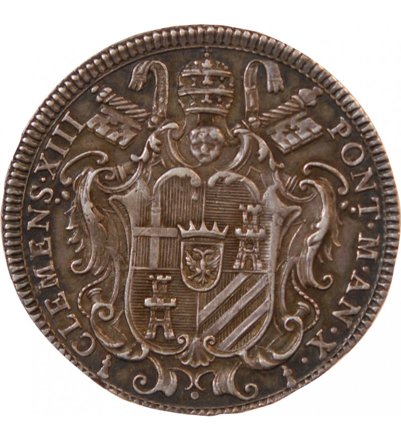 VATICAN, CLEMENT XIII - TESTON 1767 AN X