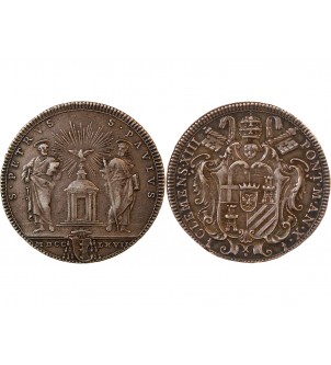 VATICAN, CLEMENT XIII - TESTON 1767 AN X 2