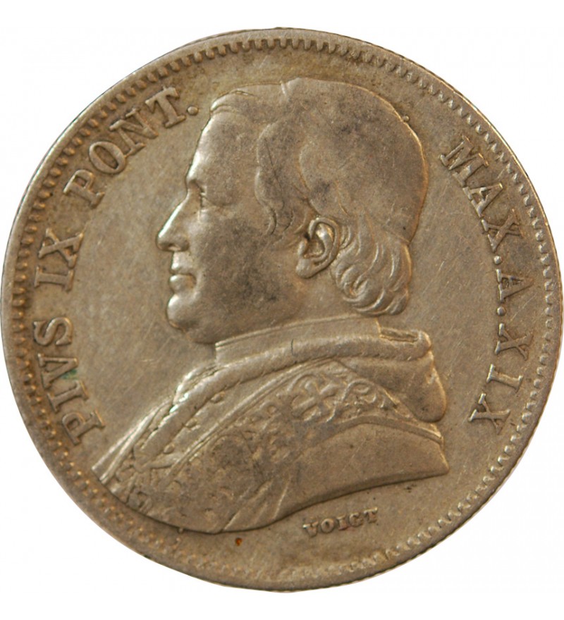VATICAN, PIE IX - 20 BAIOCCHI 1864 ROME