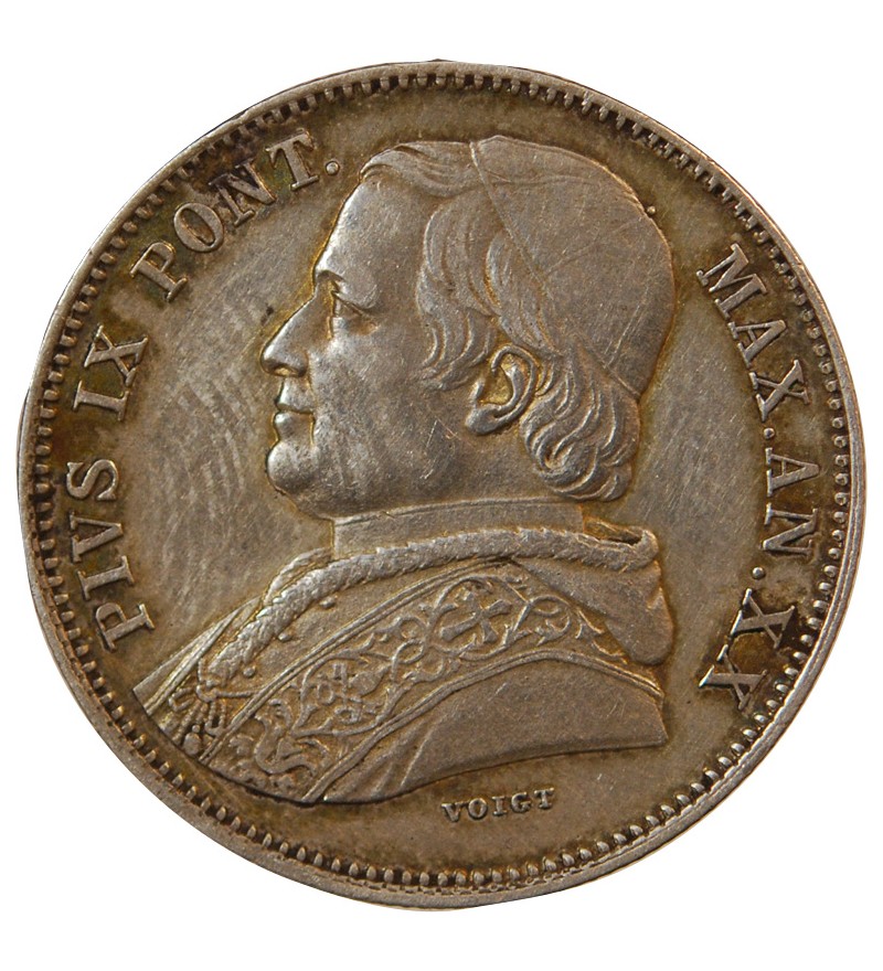 VATICAN, PIE IX - 20 BAIOCCHI 1865 ROME