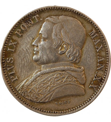 VATICAN, PIE IX - 20 BAIOCCHI 1865 ROME