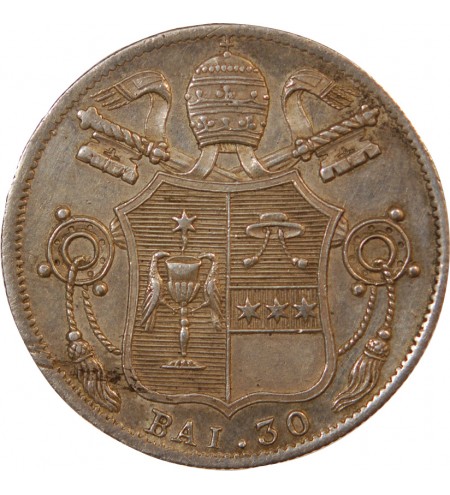 VATICAN, GREGOIRE XVI - 30 BAIOCCHI 1834 ROME