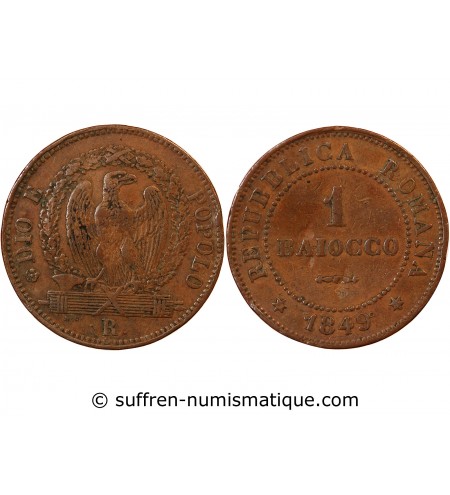 REPUBLIQUE ROMAINE - 1 BAIOCCO 1849 ROME