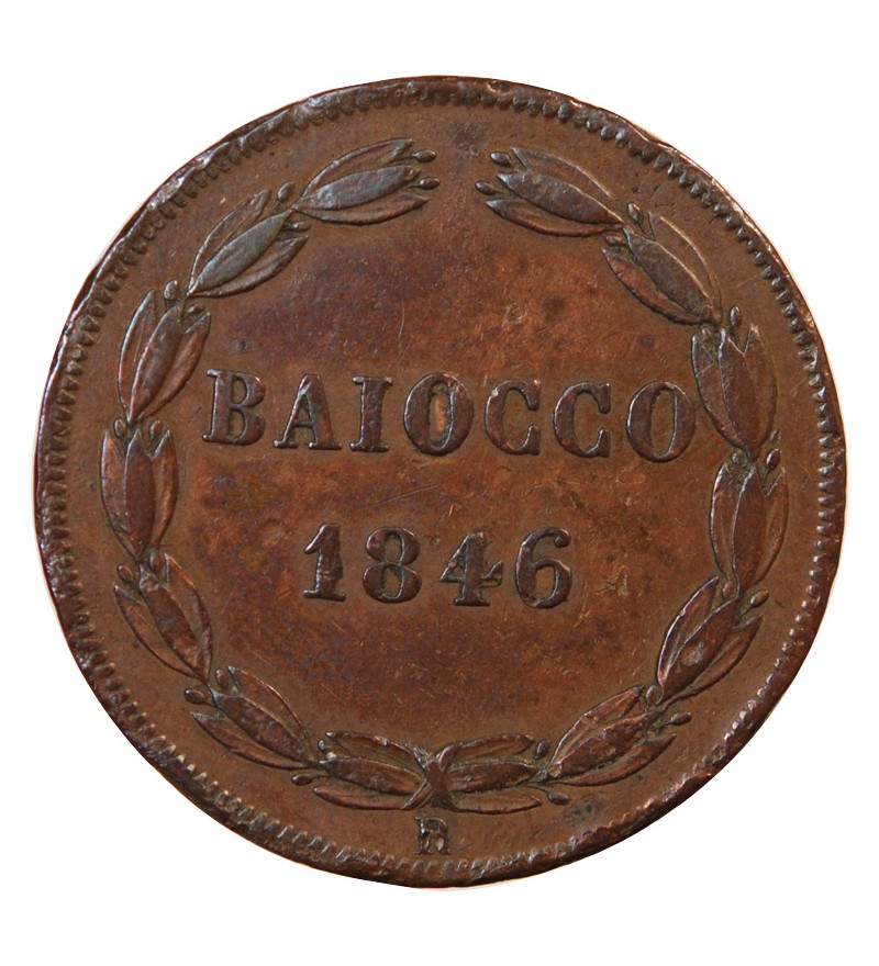VATICAN, PIE IX - BAIOCCO 1846 ROME AN I