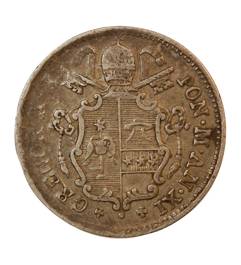 VATICAN, GREGOIRE XVI - 10 BAIOCCHI 1841 BOLOGNE AN XI