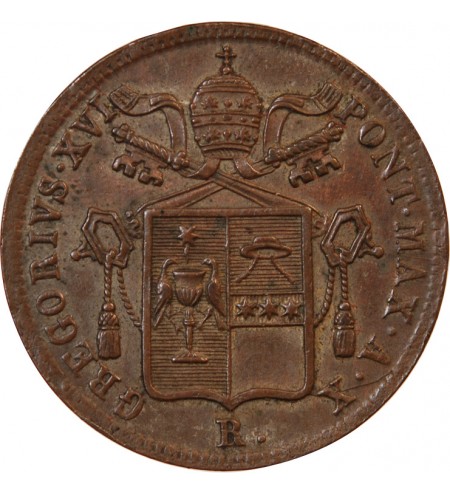 VATICAN, GREGOIRE XVI - BAIOCCO 1840 ROME AN X