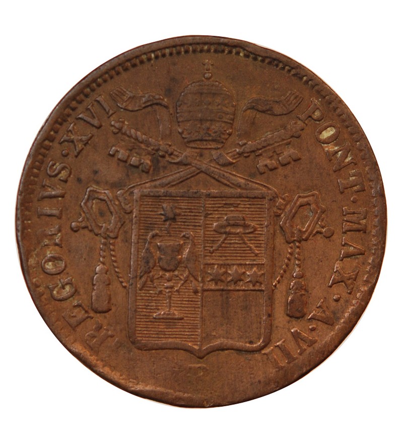 VATICAN, GREGOIRE XVI - BAIOCCO 1837 ROME ou BOLOGNE AN VII