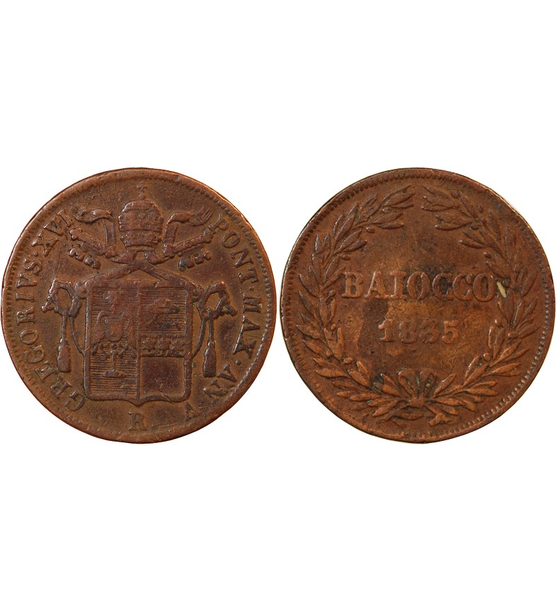 VATICAN, GREGOIRE XVI - BAIOCCO 1836 BOLOGNE AN VI