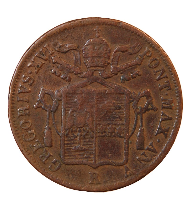 VATICAN, GREGOIRE XVI - BAIOCCO 1836 BOLOGNE AN VI