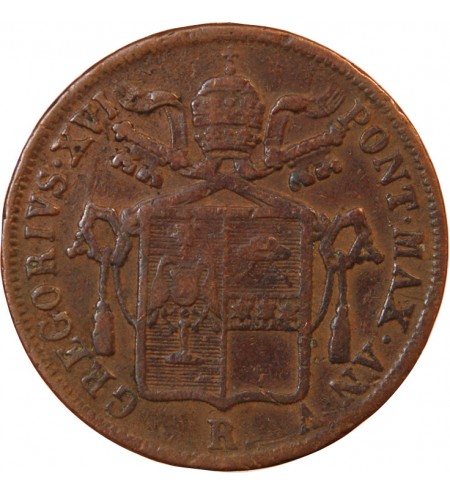 VATICAN, GREGOIRE XVI - BAIOCCO 1836 BOLOGNE AN VI