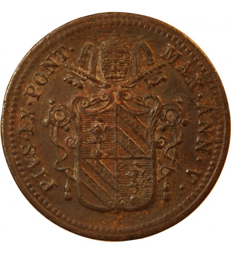 VATICAN, PIE IX - 1/2 BAIOCCO 1850 ROME