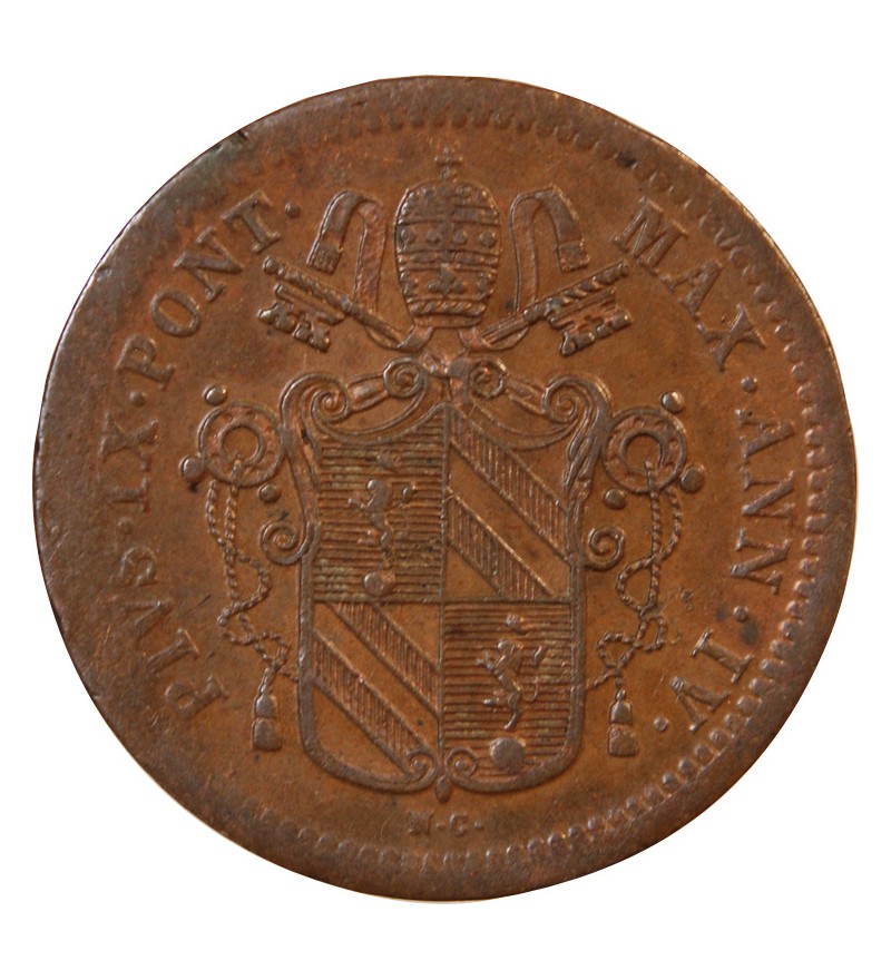 VATICAN, PIE IX - 1/2 BAIOCCO 1850 ROME