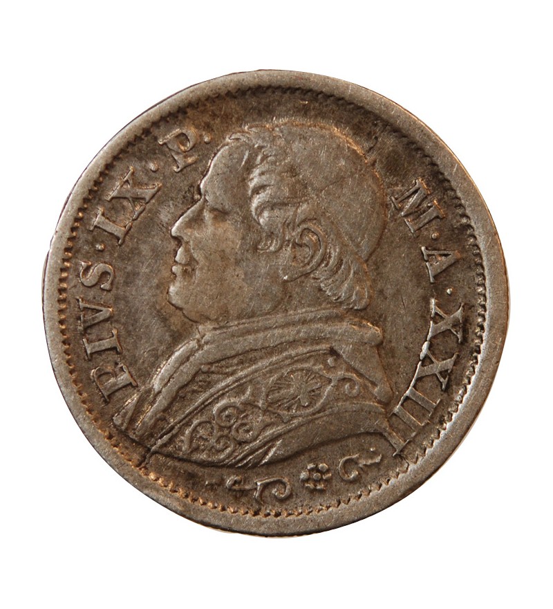 VATICAN, PIE IX - 10 SOLDI 1868 ROME AN XXIII