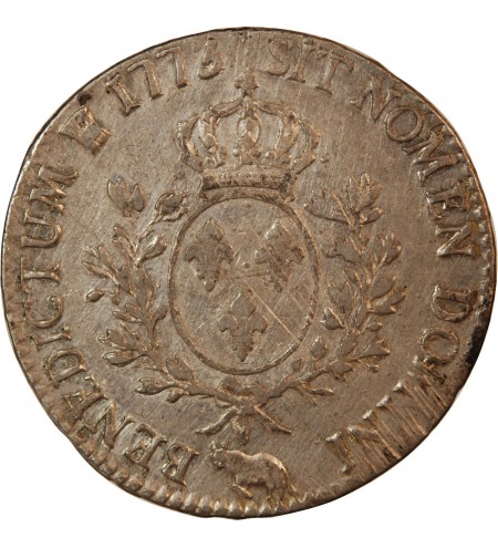 LOUIS XV - ECU A LA VIEILLE TETE 1773 PAU