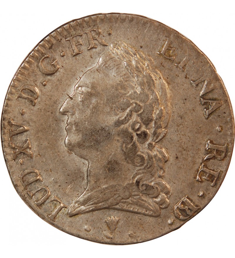 LOUIS XV - ECU A LA VIEILLE TETE 1773 PAU