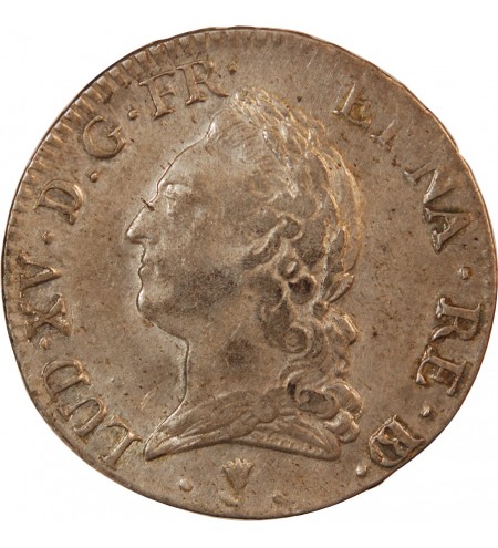 LOUIS XV - ECU A LA VIEILLE TETE 1773 PAU