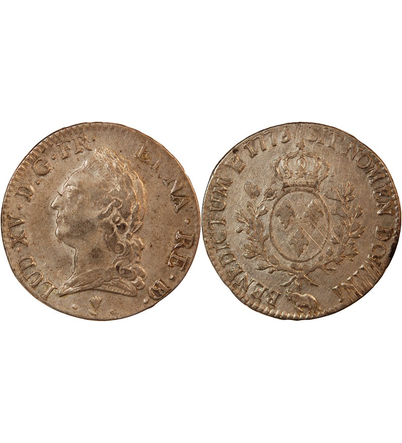 LOUIS XV - ECU A LA VIEILLE TETE 1773 PAU