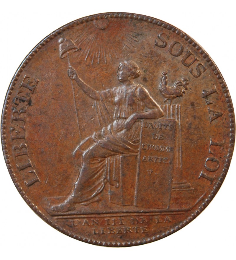 MONNAIE DE CONFIANCE - MONNERON 2 SOLS AU SERMENT 1791 BIRMINGHAM