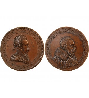 HENRI III, René de Birague - MEDAILLE CUIVRE XVIe siècle 2