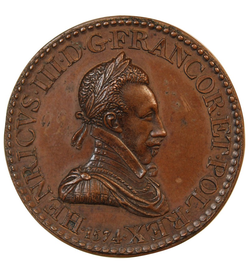 HENRI III, René de Birague - MEDAILLE CUIVRE XVIe siècle