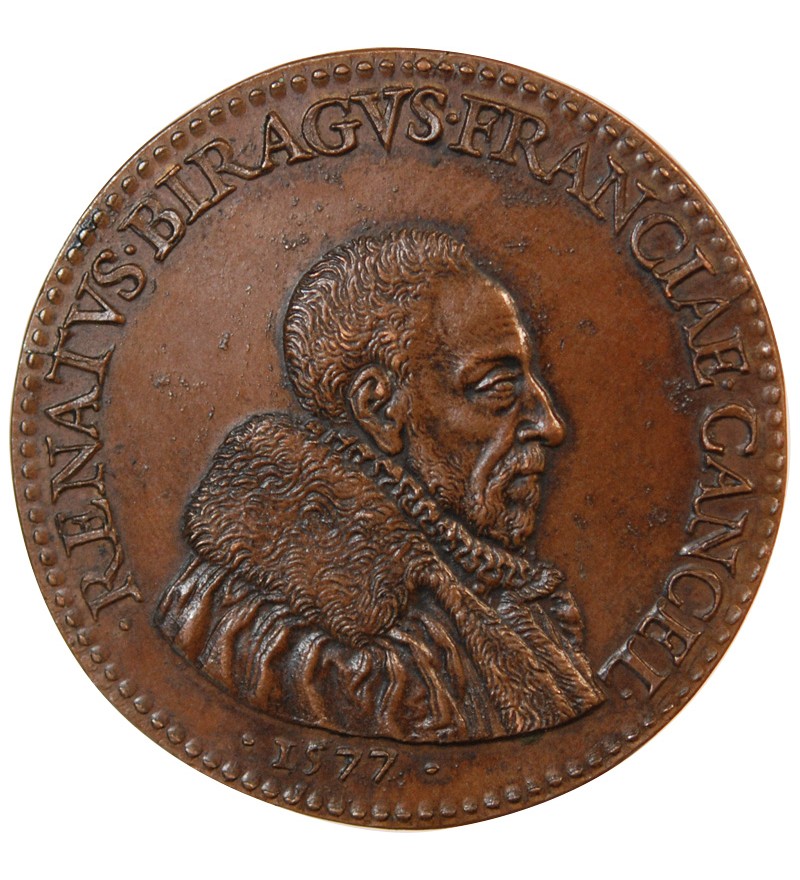 HENRI III, René de Birague - MEDAILLE CUIVRE XVIe siècle