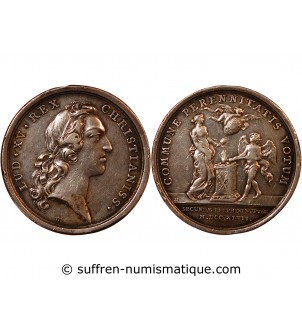 LOUIS XV - MEDAILLE ARGENT 1747 - Second mariage du Dauphin
