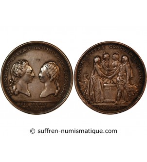 LOUIS XV - MEDAILLE ARGENT 1770 - Mariage du Dauphin avec Marie-Antoinette d'Autriche