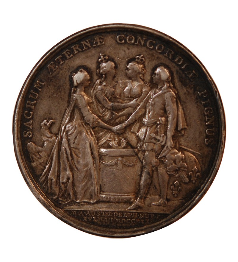 LOUIS XV - MEDAILLE ARGENT 1770 - Mariage du Dauphin avec Marie-Antoinette d'Autriche
