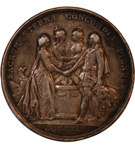 LOUIS XV - MEDAILLE ARGENT 1770 - Mariage du Dauphin avec Marie-Antoinette d'Autriche