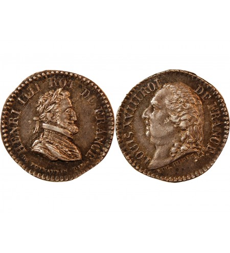 LOUIS XVIII - PETITE MEDAILLE ARGENT - Henri IV