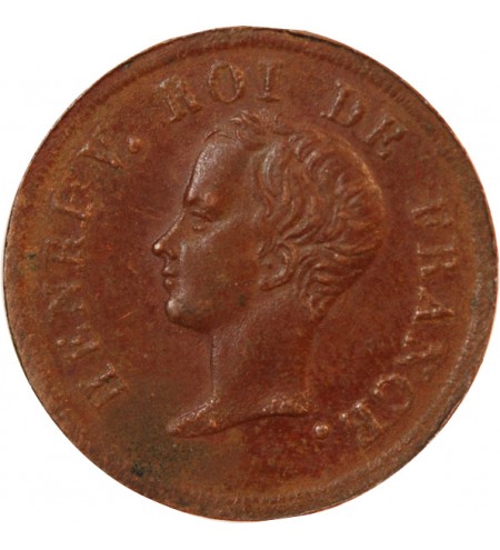 HENRI V - PETITE MEDAILLE BRONZE 1833 - Roi de France