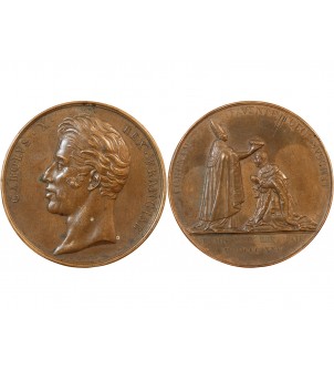 CHARLES X - MEDAILLE 1825 - Le sacre à Reims 2