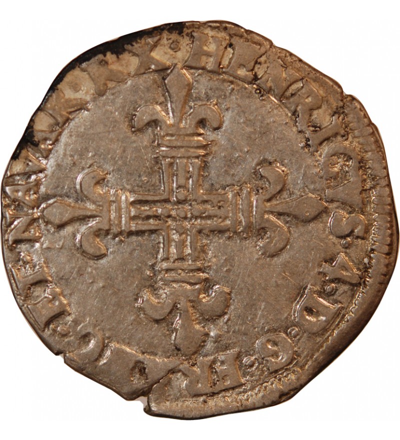 HENRI IV - 1/4 ECU DE NAVARRE ARGENT 1601 SAINT-PALAIS