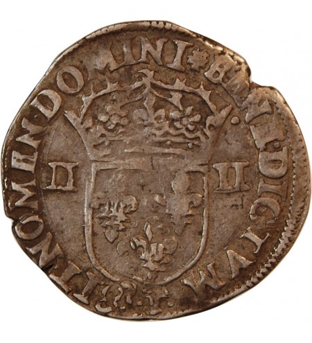 CHARLES X, CARDINAL DE BOURBON - 1/4 ECU ARGENT 1595 NANTES