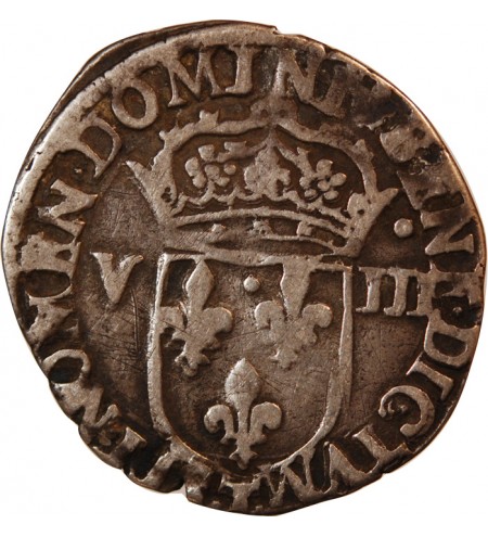 CHARLES X, CARDINAL DE BOURBON - 1/8 ECU ARGENT 1597 NANTES