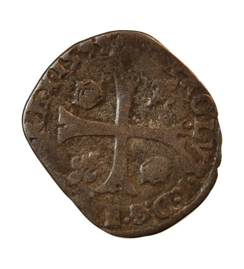 CHARLES X, CARDINAL DE BOURBON - DOUZAIN AUX DEUX C 1597 NANTES