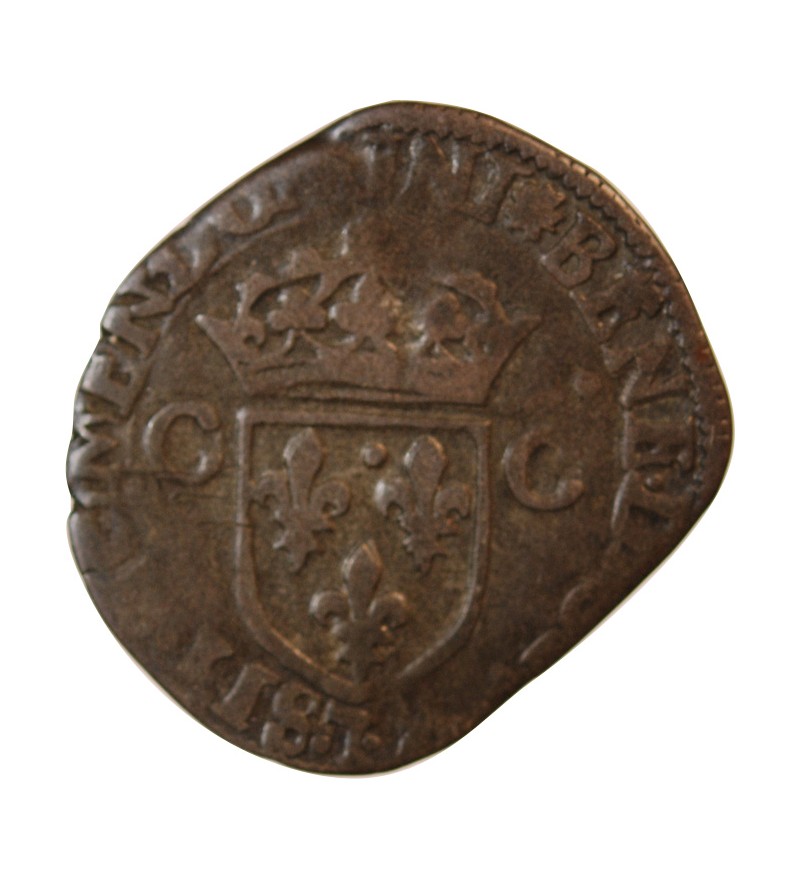 CHARLES X, CARDINAL DE BOURBON - DOUZAIN AUX DEUX C 1597 NANTES