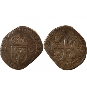 CHARLES X, CARDINAL DE BOURBON - DOUZAIN AUX DEUX C 1597 NANTES 2