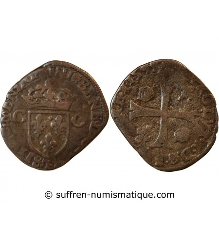 CHARLES X, CARDINAL DE BOURBON - DOUZAIN AUX DEUX C 1597 NANTES