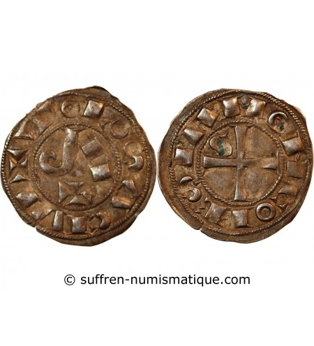 COMTÉ DE TOULOUSE – DENIER ARGENT XII-XIIIe siècle