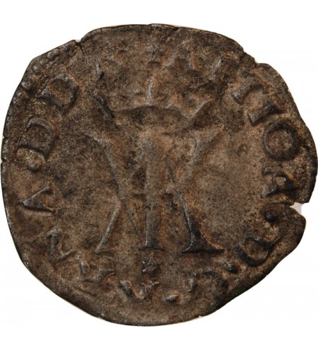 NAVARRE-BÉARN, Antoine de Bourbon et Jeanne d'Albret (1555-1562) – LIARD - étoile sous monogramme