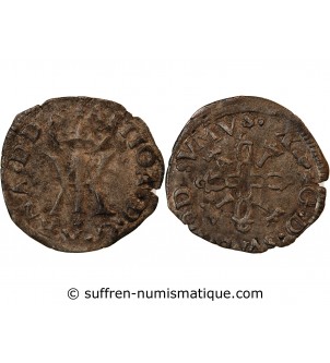 NAVARRE-BÉARN, Antoine de Bourbon et Jeanne d'Albret (1555-1562) – LIARD - étoile sous monogramme