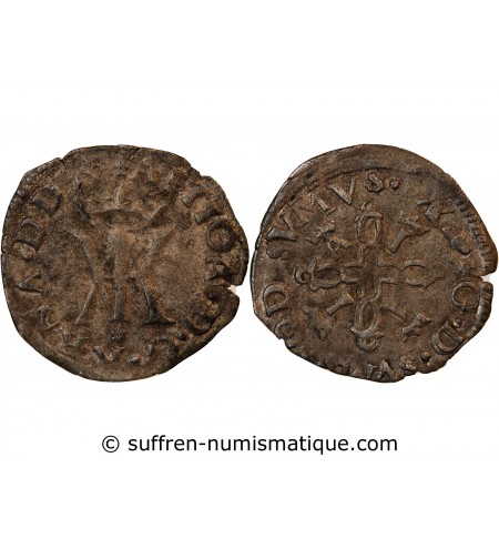 NAVARRE-BÉARN, Antoine de Bourbon et Jeanne d'Albret (1555-1562) – LIARD - étoile sous monogramme