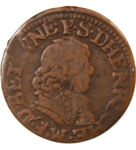 BERRY, PRINCIPAUTÉ DE BOISELLE-HENRICHEMONT, Maximilien III François de Béthune – DOUBLE TOURNOIS 1642