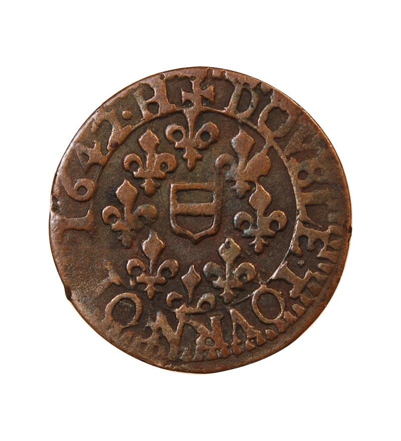 BERRY, PRINCIPAUTÉ DE BOISELLE-HENRICHEMONT, Maximilien III François de Béthune – DOUBLE TOURNOIS 1642
