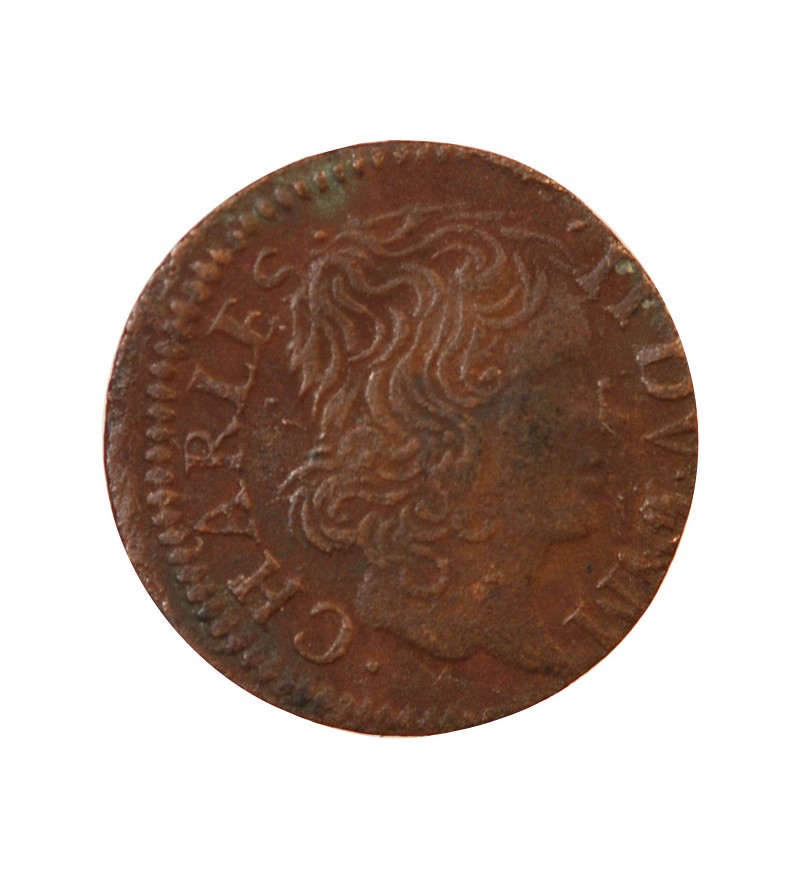 ARDENNES, PRINCIPAUTÉ D'ARCHES-CHARLEVILLE, Charles Ier de Gonzague – DENIER TOURNOIS 1652 - R2