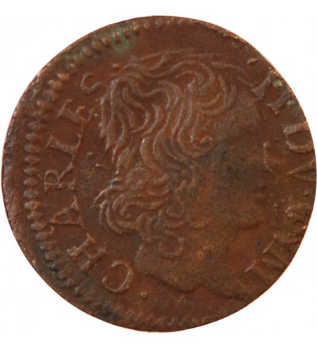 ARDENNES, PRINCIPAUTÉ D'ARCHES-CHARLEVILLE, Charles Ier de Gonzague – DENIER TOURNOIS 1652 - R2