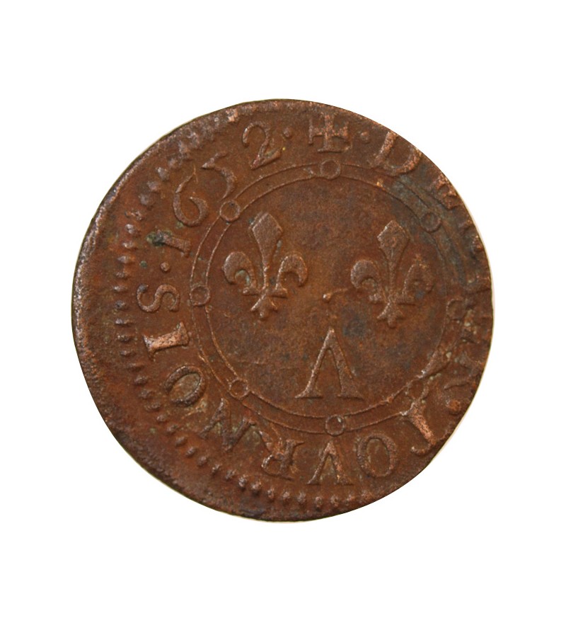 ARDENNES, PRINCIPAUTÉ D'ARCHES-CHARLEVILLE, Charles Ier de Gonzague – DENIER TOURNOIS 1652 - R2