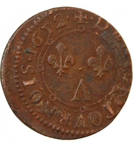 ARDENNES, PRINCIPAUTÉ D'ARCHES-CHARLEVILLE, Charles Ier de Gonzague – DENIER TOURNOIS 1652 - R2