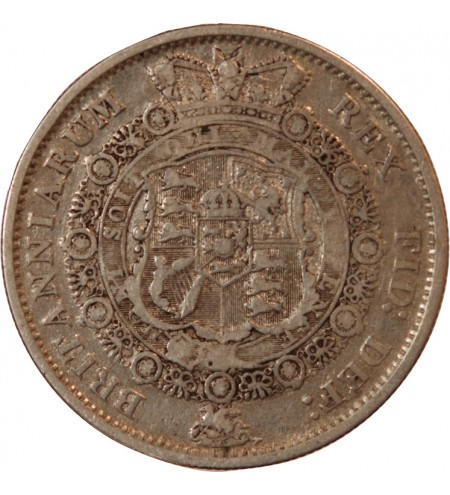 GRANDE-BRETAGNE, GEORGES III - 1/2 CROWN ARGENT 1817